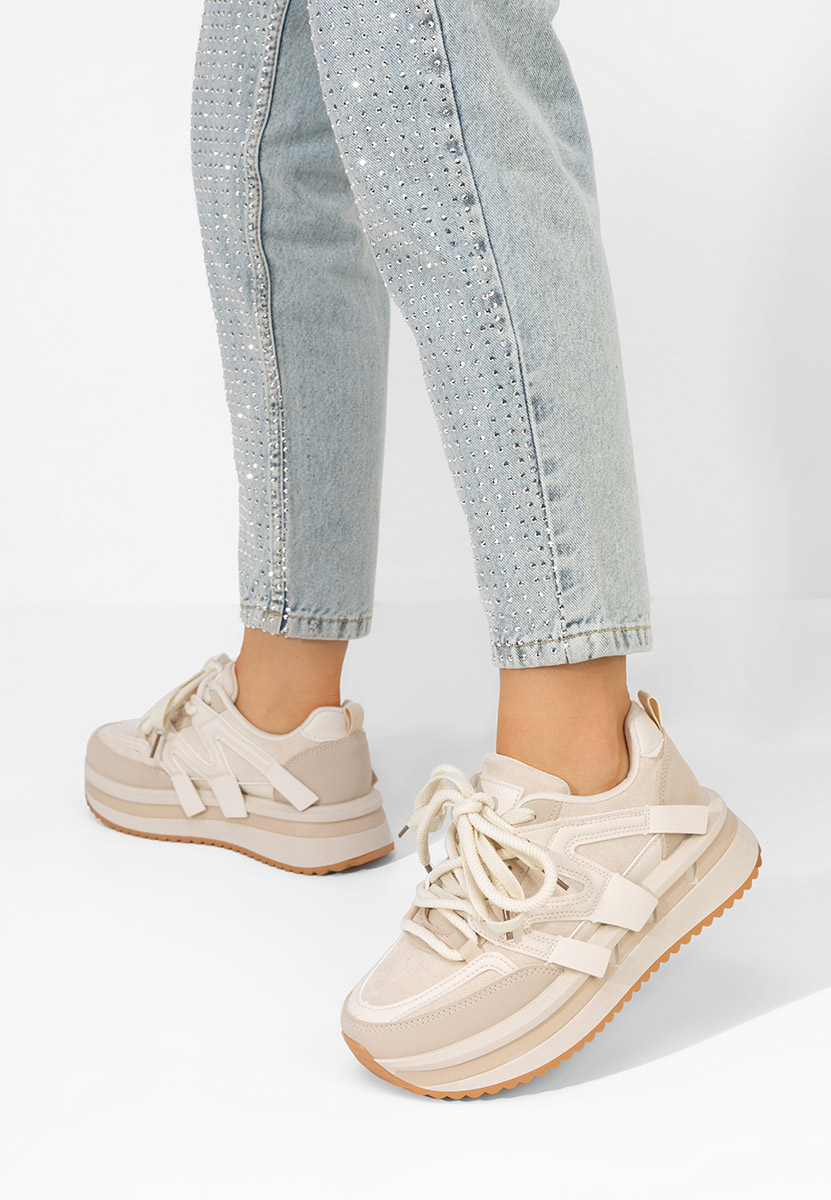 Tenisice sa platformom Pannyssa bež