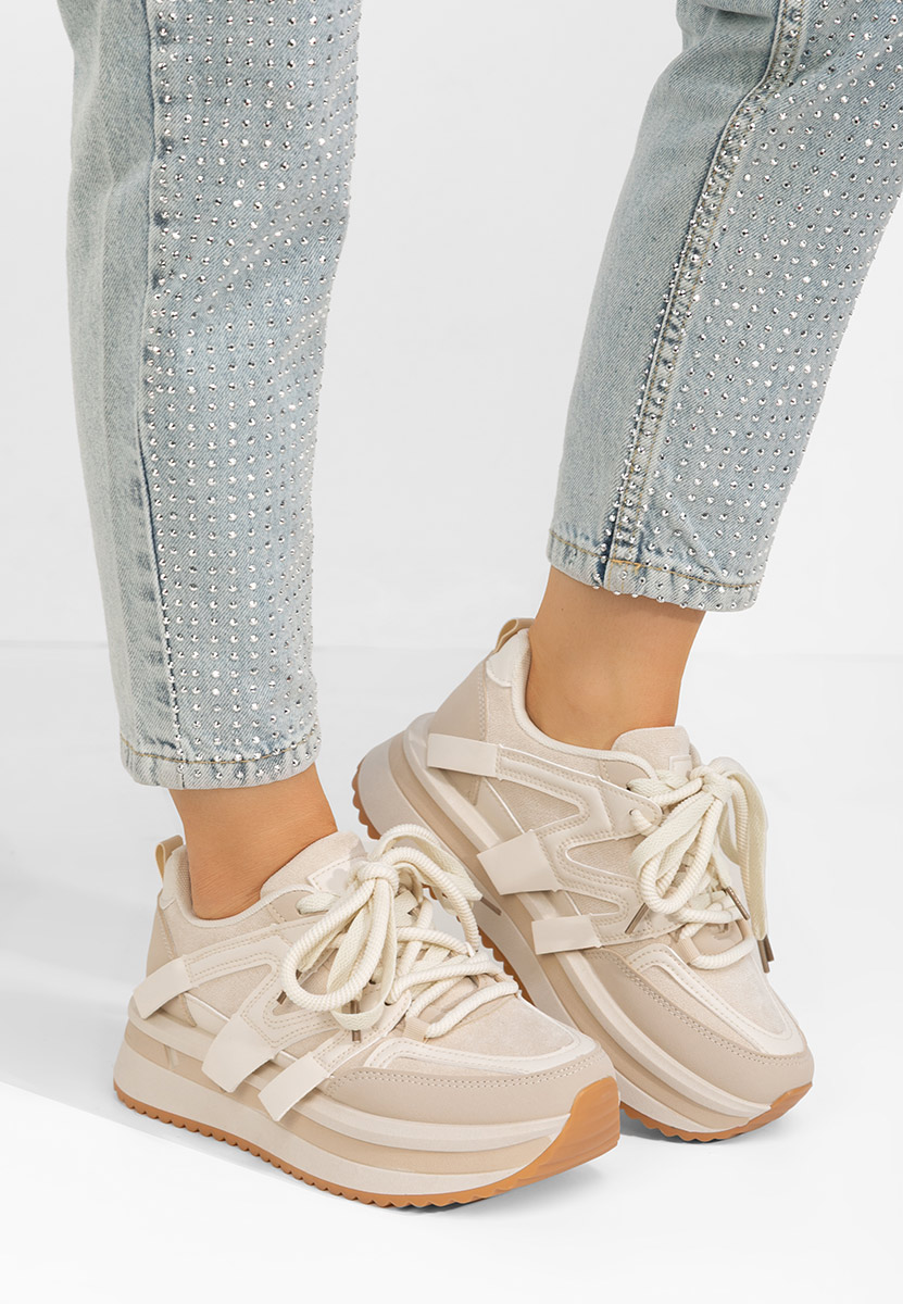 Tenisice sa platformom Pannyssa bež