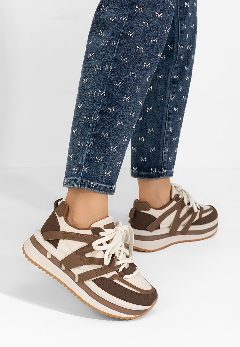 Tenisice sa platformom Pannyssa braon