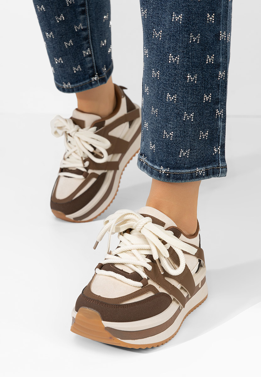 Tenisice sa platformom Pannyssa braon