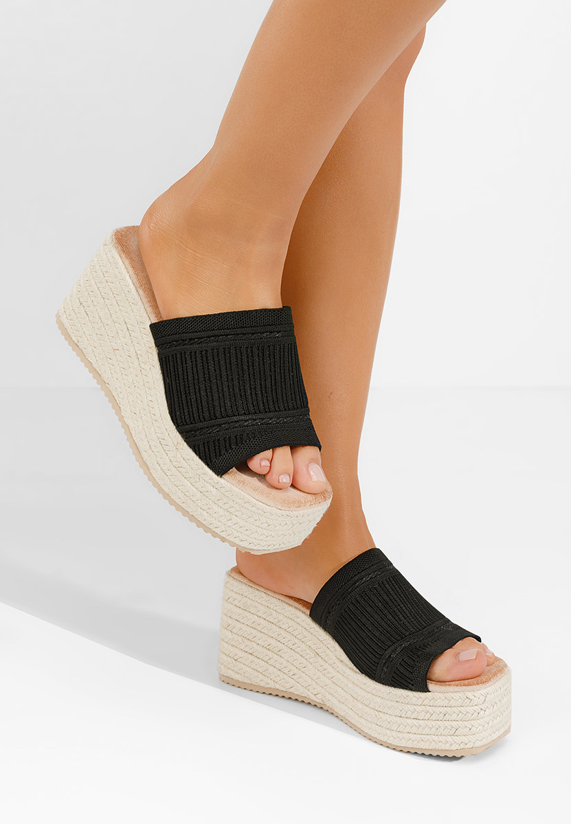 Papuče s platformom Yessenia crno