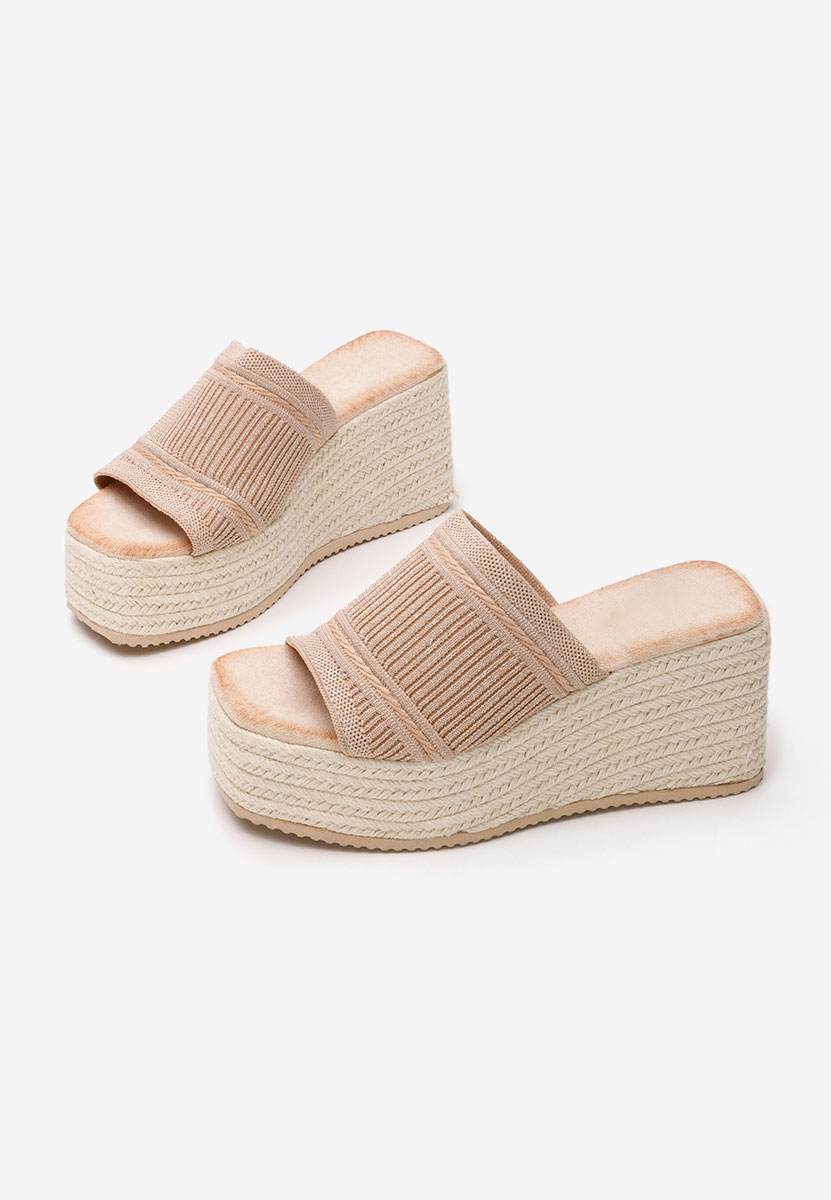 Papuče s platformom Yessenia kaki