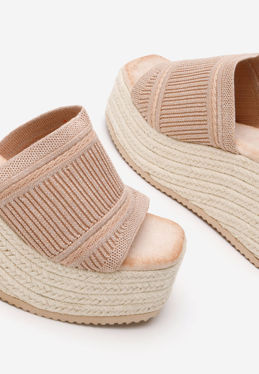 Papuče s platformom Yessenia kaki