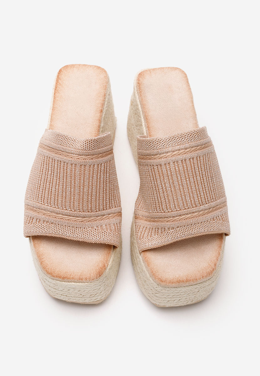 Papuče s platformom Yessenia kaki