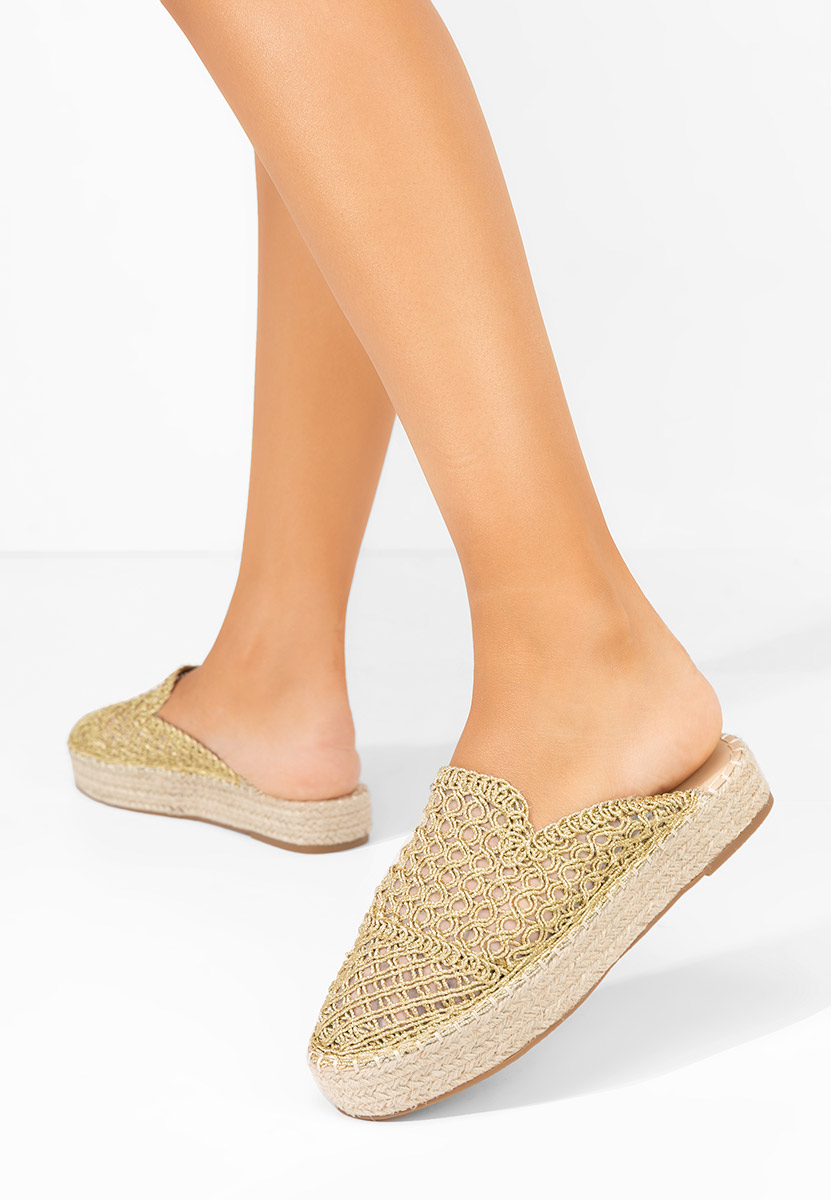 Ženske klompa Maude zlatno