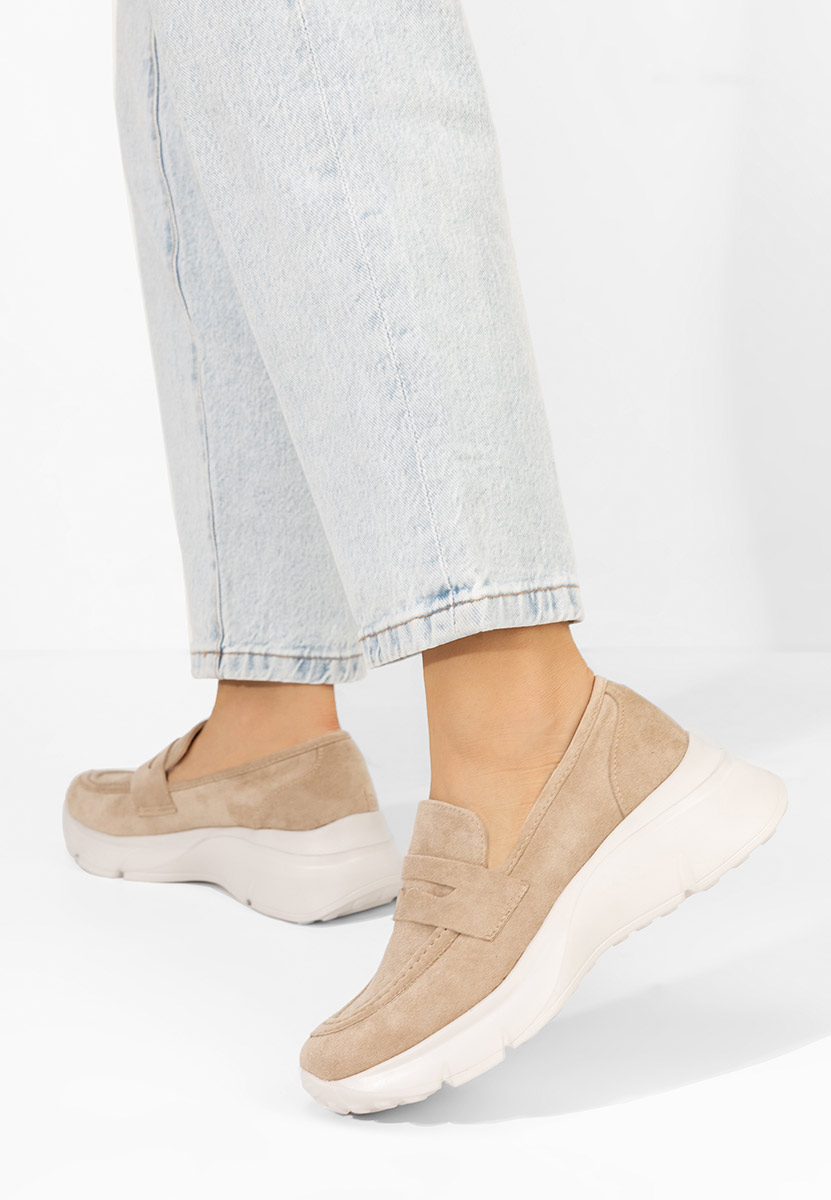 Mokasinke s platformom Almata kaki