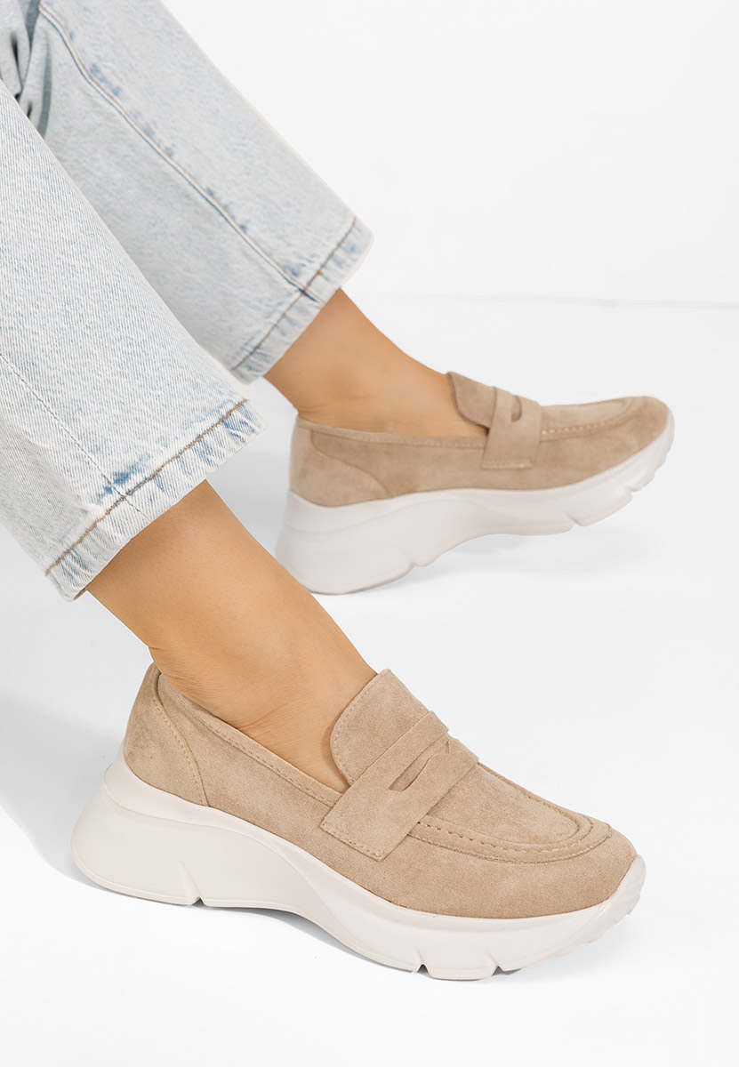 Mokasinke s platformom Almata kaki