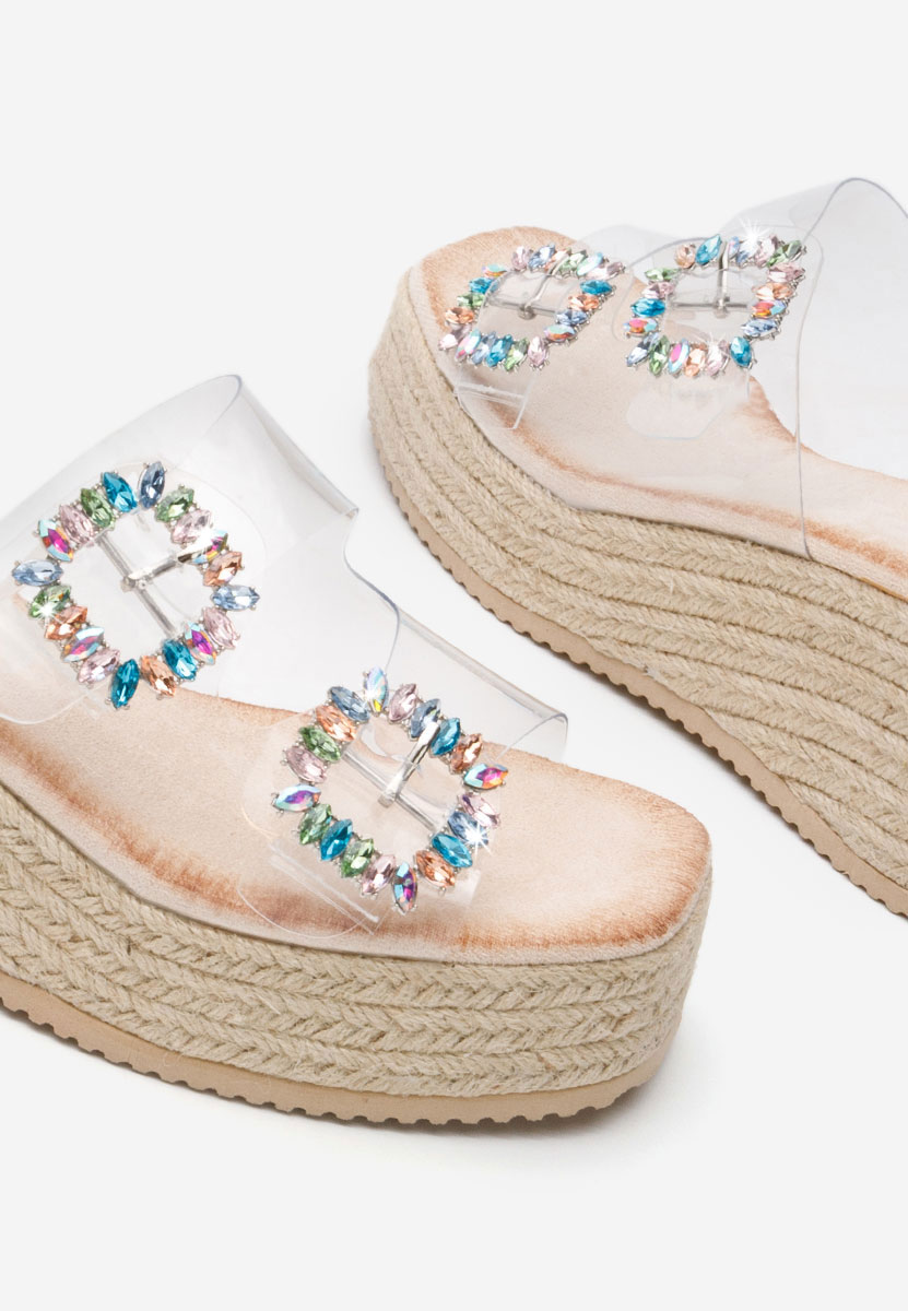 Papuče s platformom Lakeshia bež