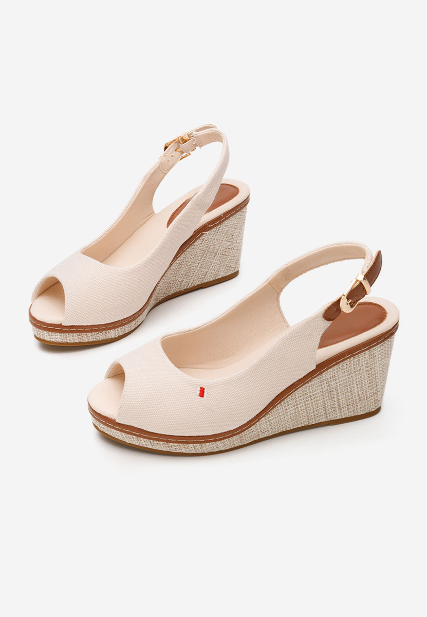 Sandale s platformom Carolla bež