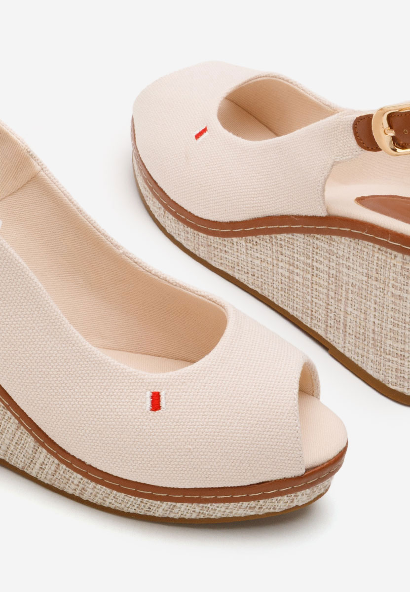 Sandale s platformom Carolla bež