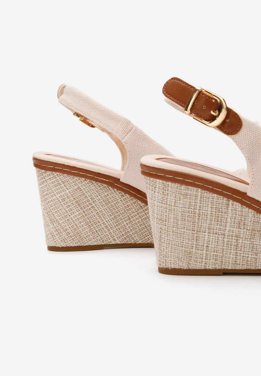 Sandale s platformom Carolla bež