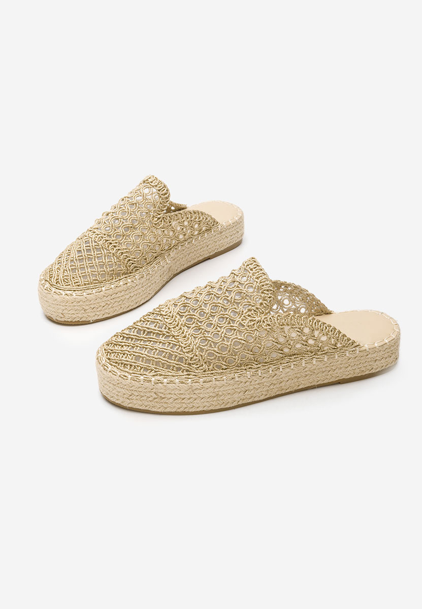 Ženske klompa Maude zlatno