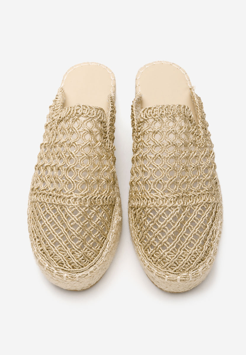 Ženske klompa Maude zlatno