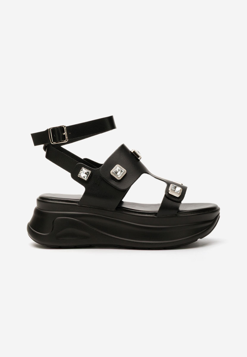 Sandale s platformom Junny crno