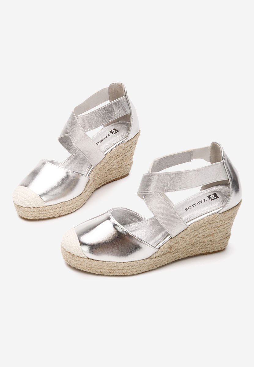 Sandale s platformom Rosaria srebrno