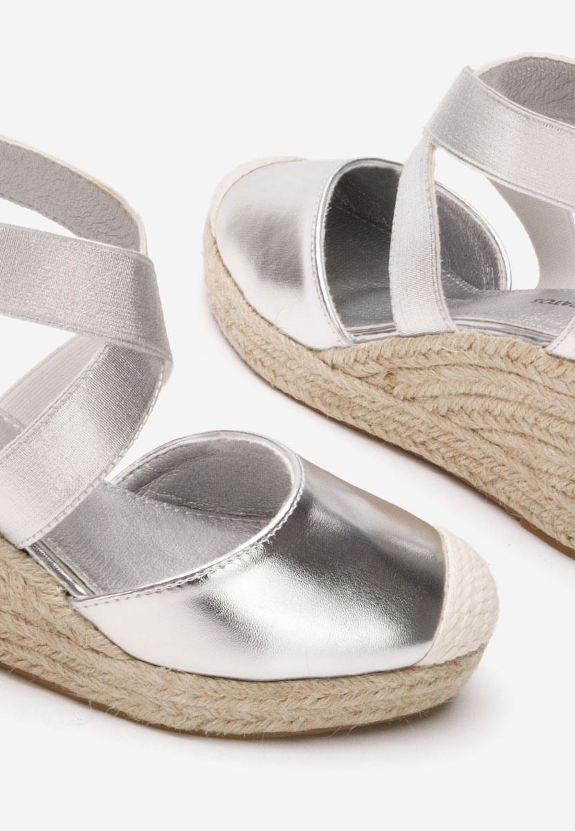 Sandale s platformom Rosaria srebrno