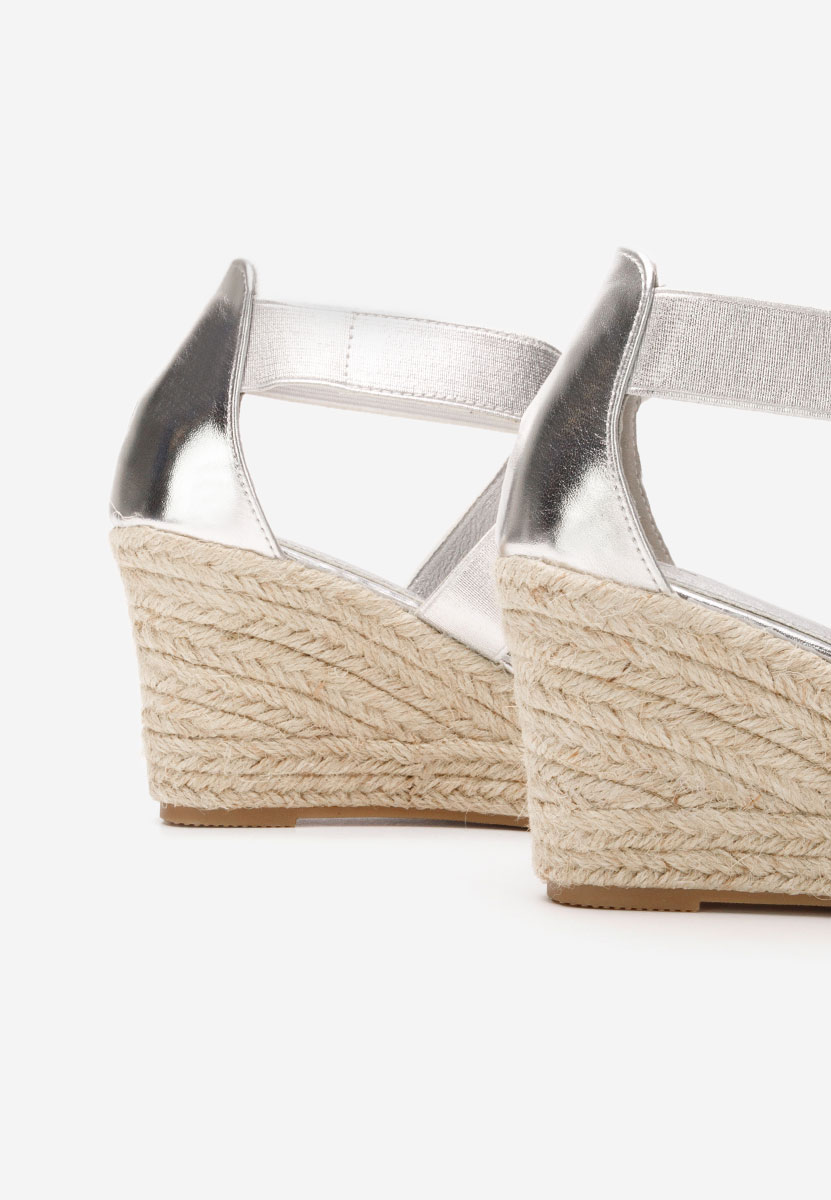 Sandale s platformom Rosaria srebrno