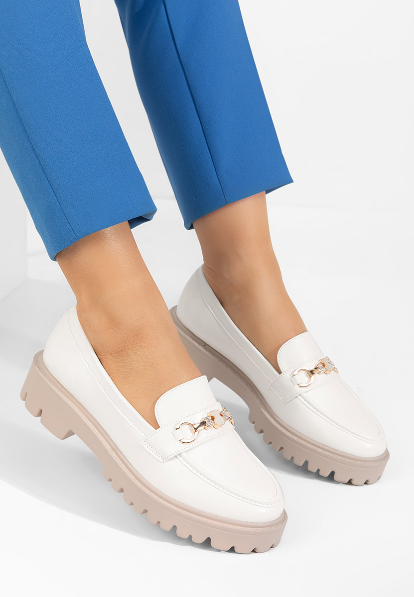 Ženske loafers Aelle Bijele