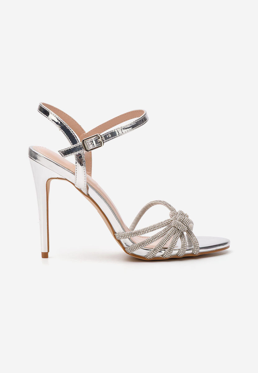 Sandale s petu Crystala srebrno