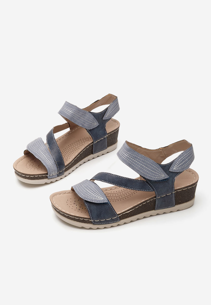 Sandale s platformom Falia plave