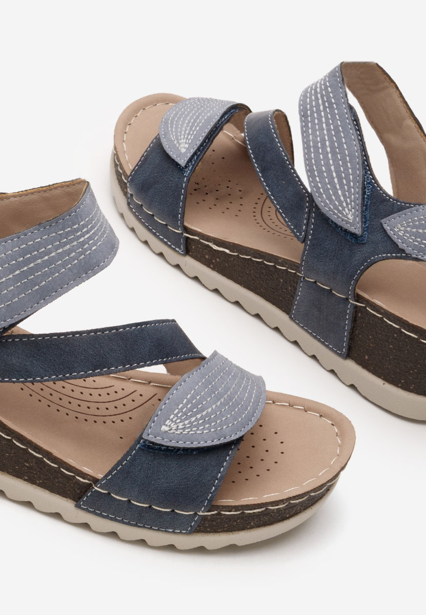 Sandale s platformom Falia plave