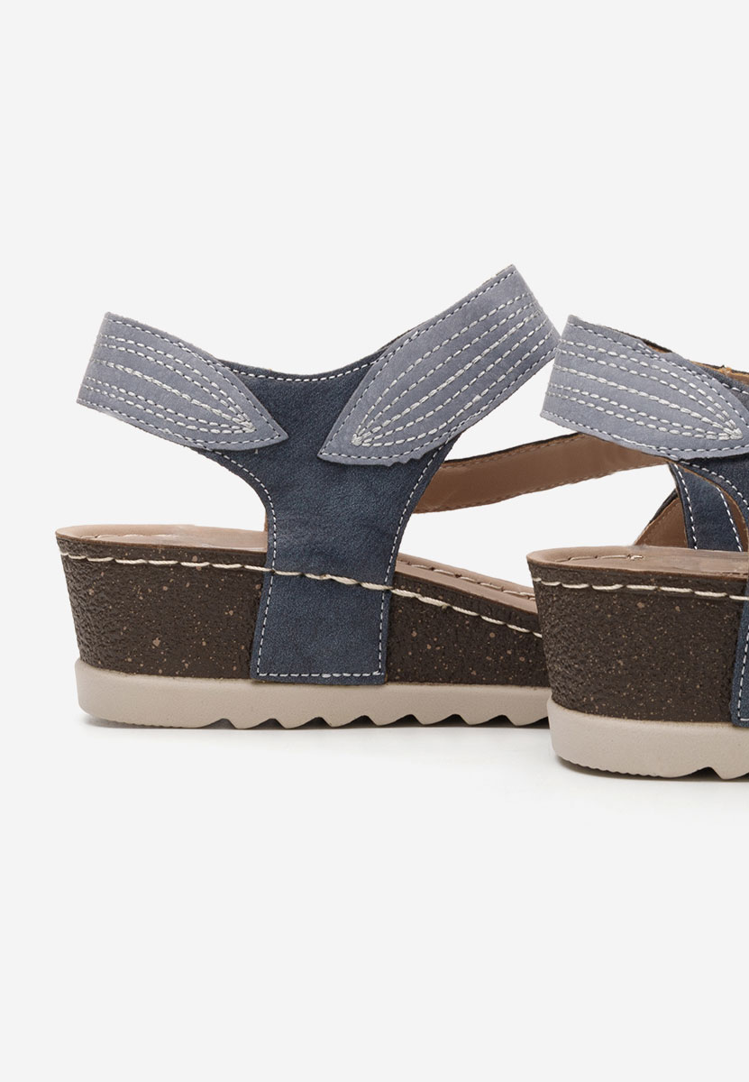 Sandale s platformom Falia plave