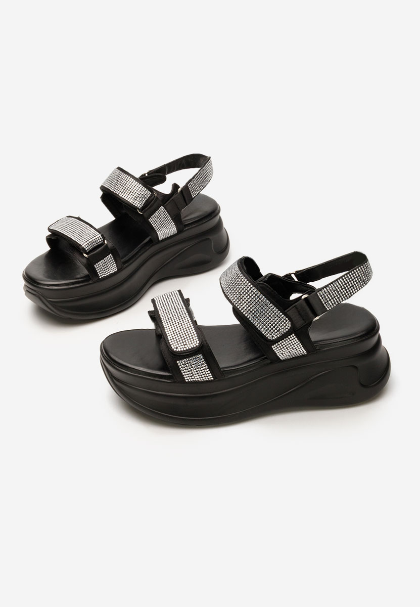 Sandale s platformom Sakirra crno