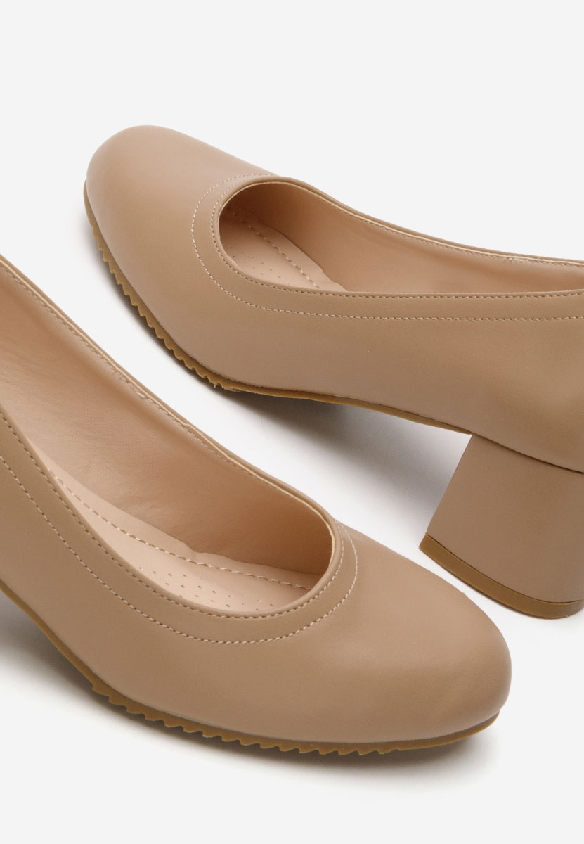 Cipele na srednje visoku petu Zinia kaki