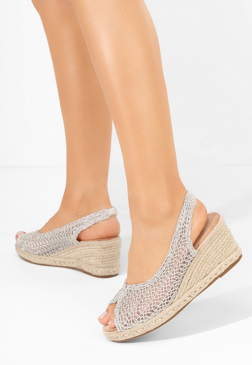 Sandale s platformom Xiomara srebrno