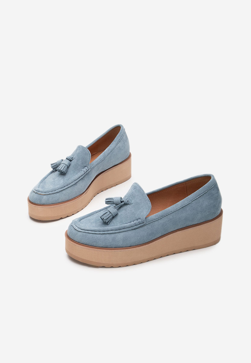 Mokasinke s platformom Leondra V3 plavi