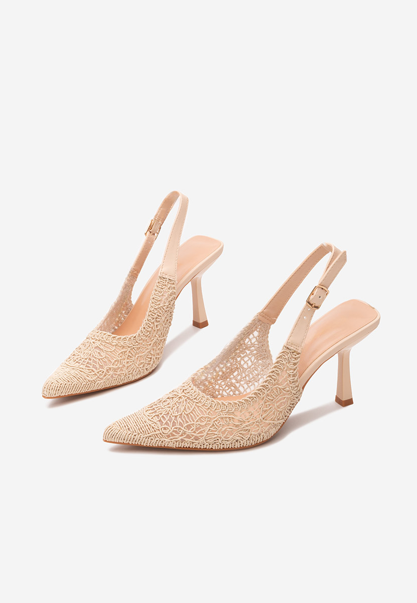 Štikle na visoku petu Besima bež