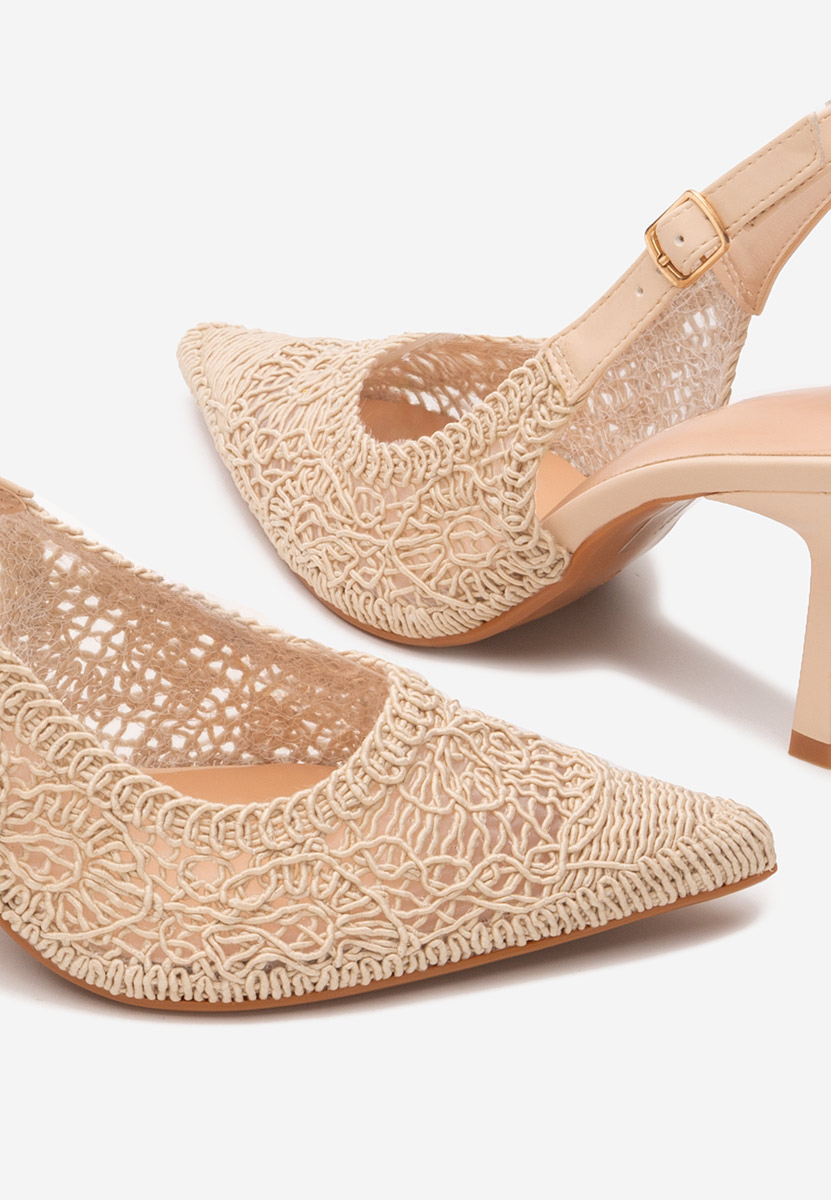 Štikle na visoku petu Besima bež