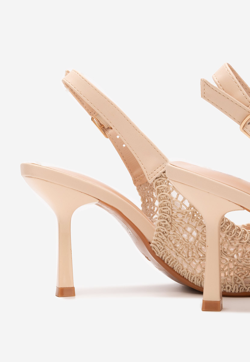 Štikle na visoku petu Besima bež