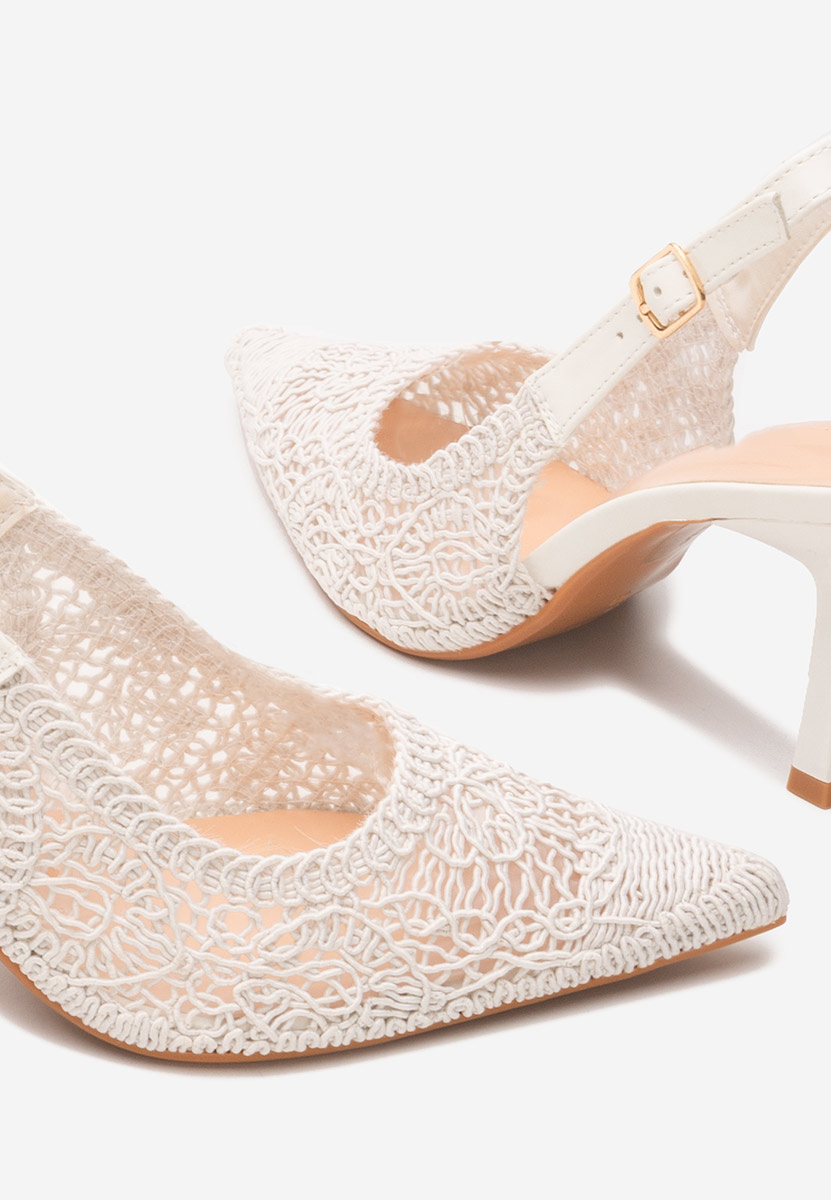 Štikle na visoku petu Besima bijele