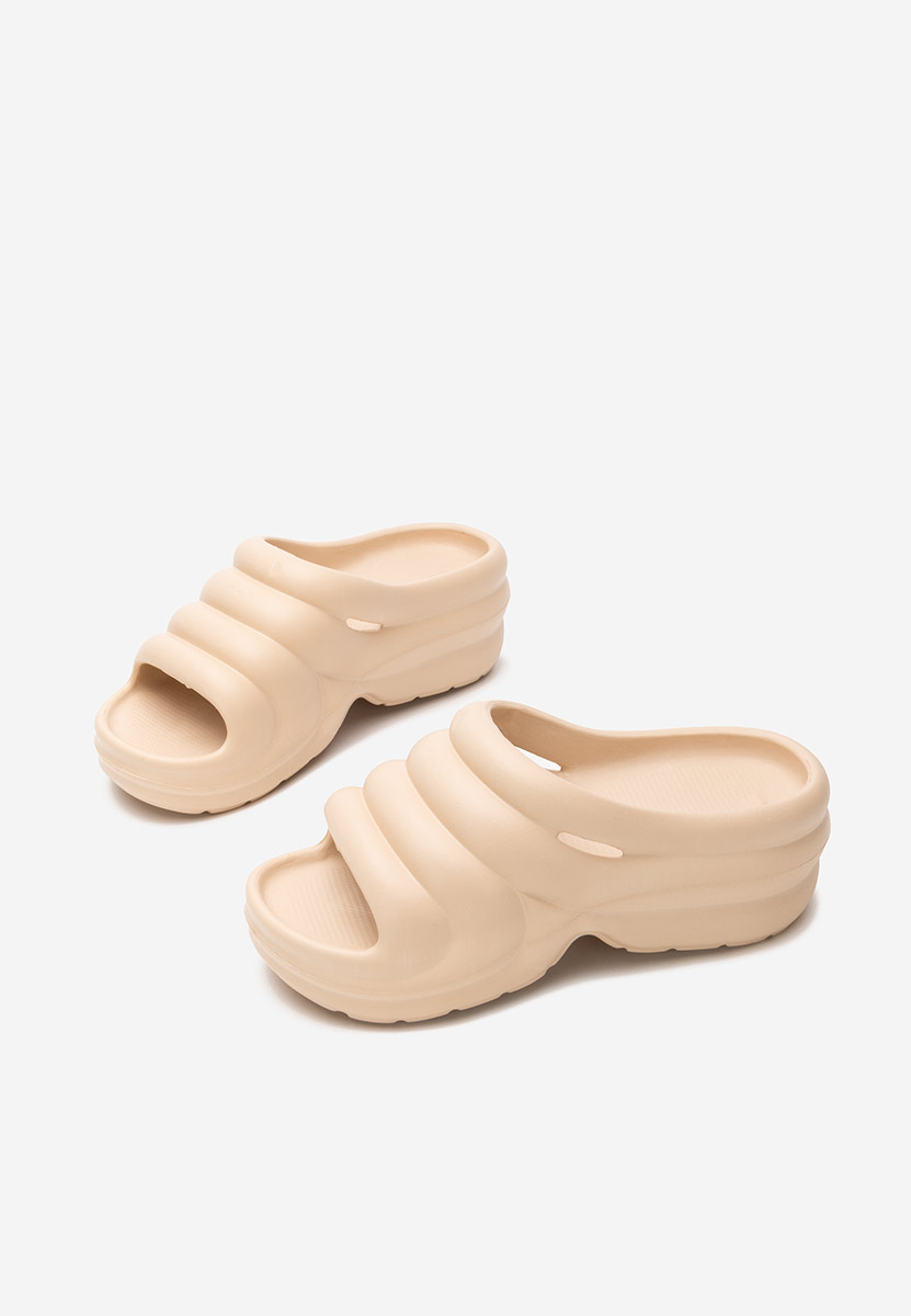 Papuče s platformom Gemma V2 bež