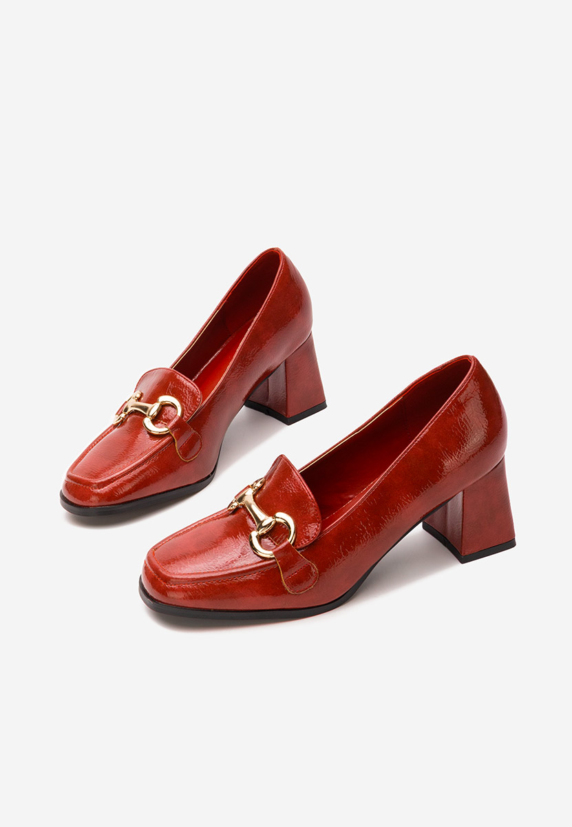 Loafers cipele Velosa vinsko crvena