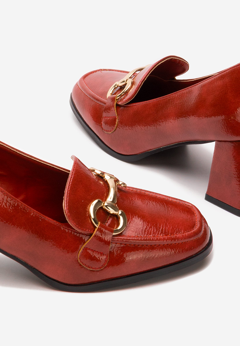 Loafers cipele Velosa vinsko crvena