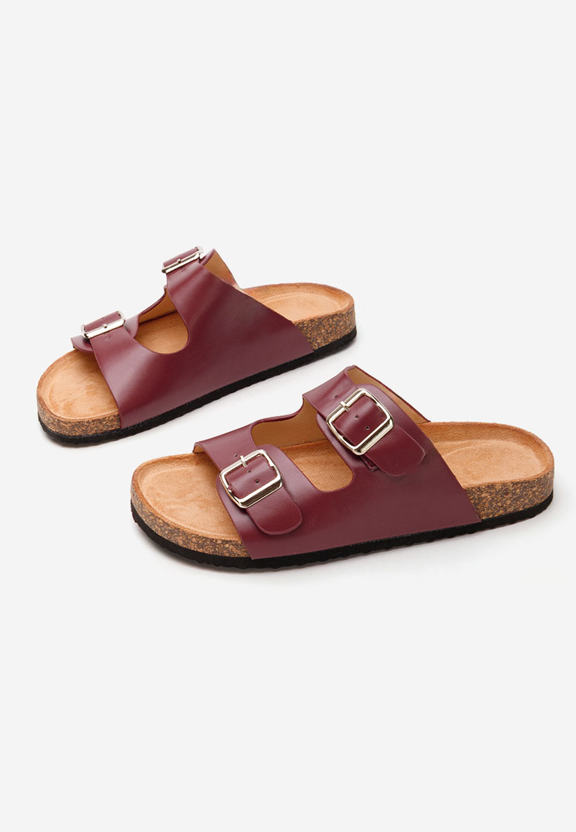 Papuče za ženske Evet V2 vinsko crvena