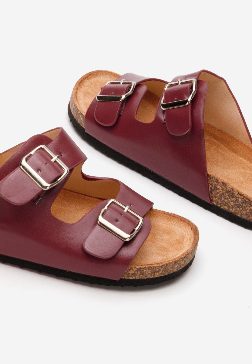 Papuče za ženske Evet V2 vinsko crvena