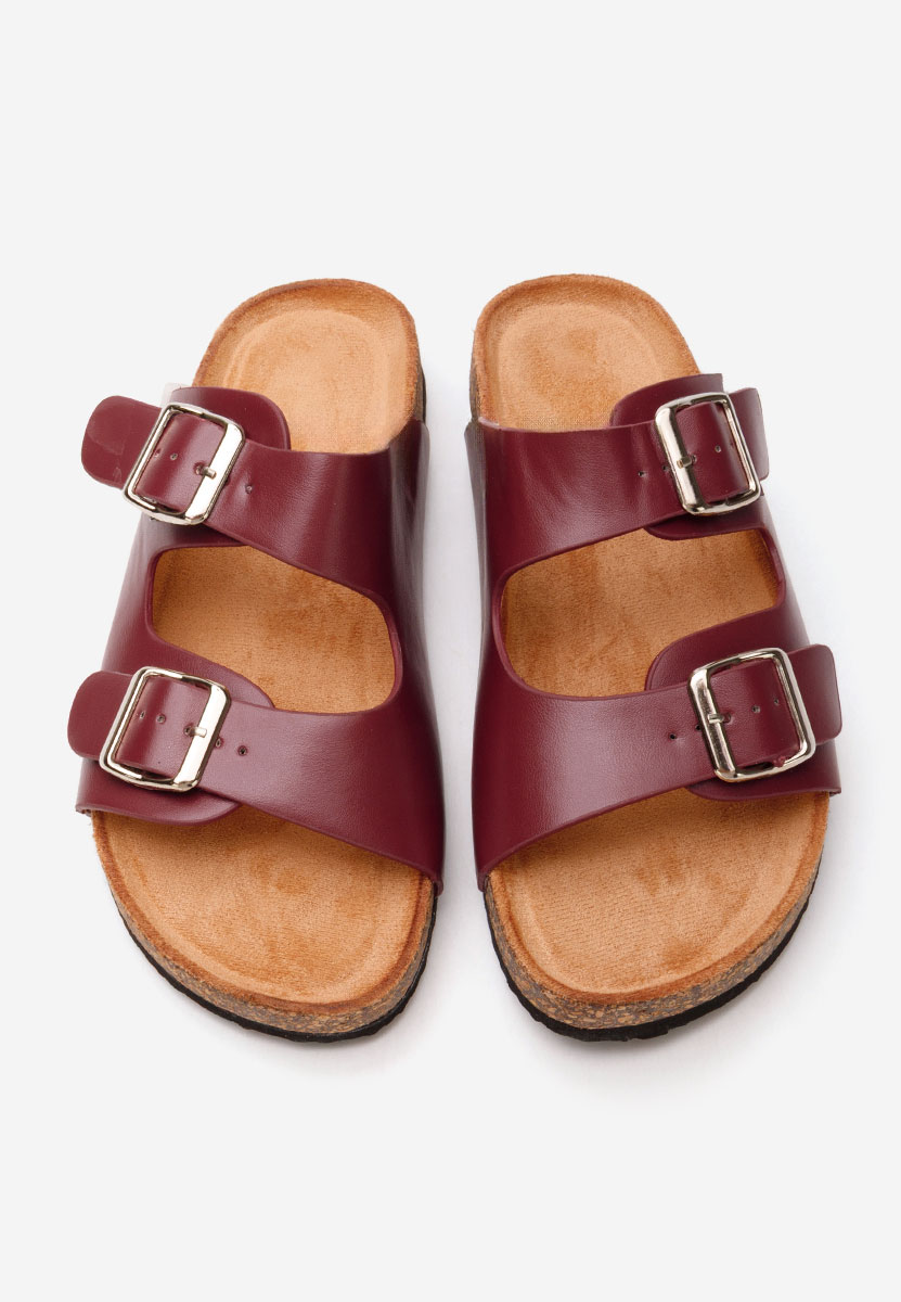 Papuče za ženske Evet V2 vinsko crvena