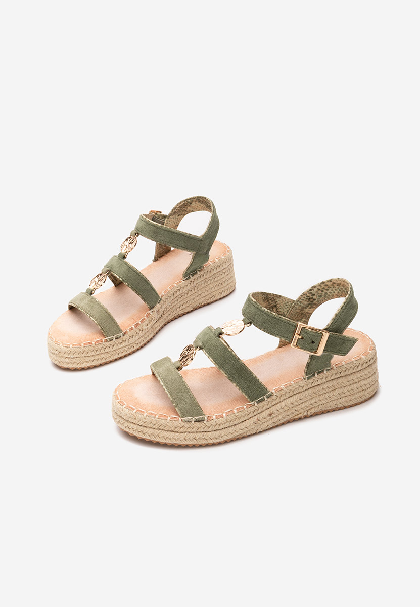 Sandale s platformom Arleta zeleno