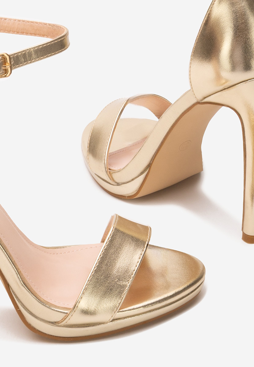 Štikle sandale Barnysa zlatno