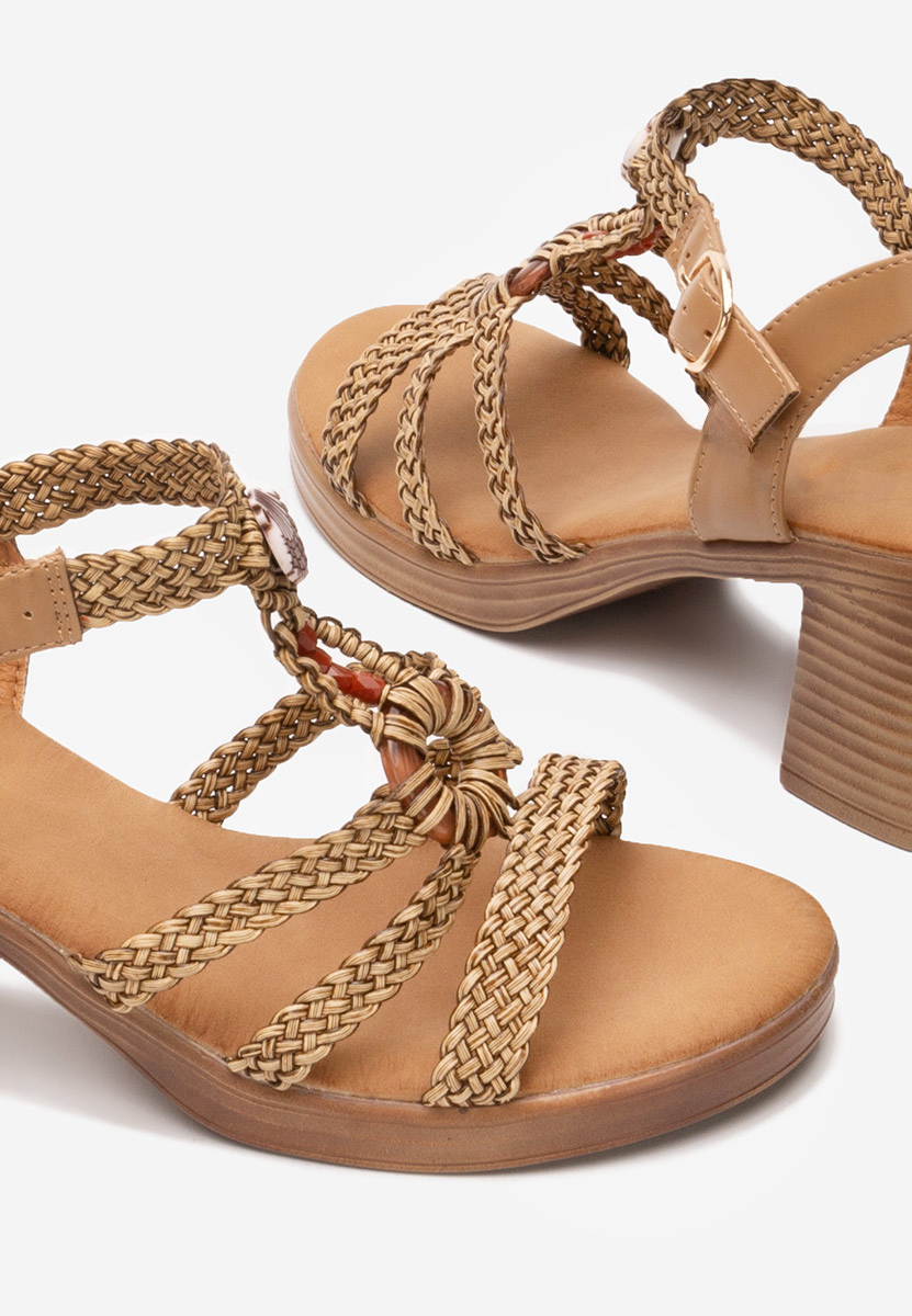 Sandale s petu Phylicia kaki