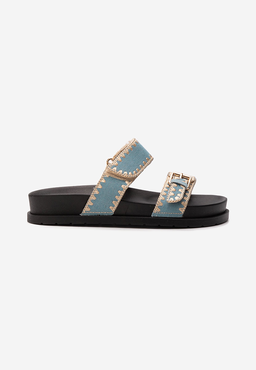 Papuče s nisku petu Mathilde denim