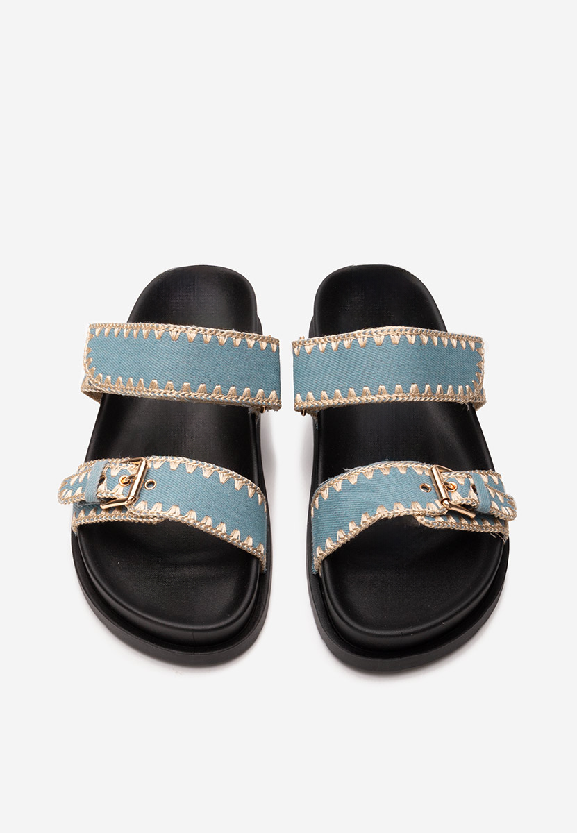 Papuče s nisku petu Mathilde denim