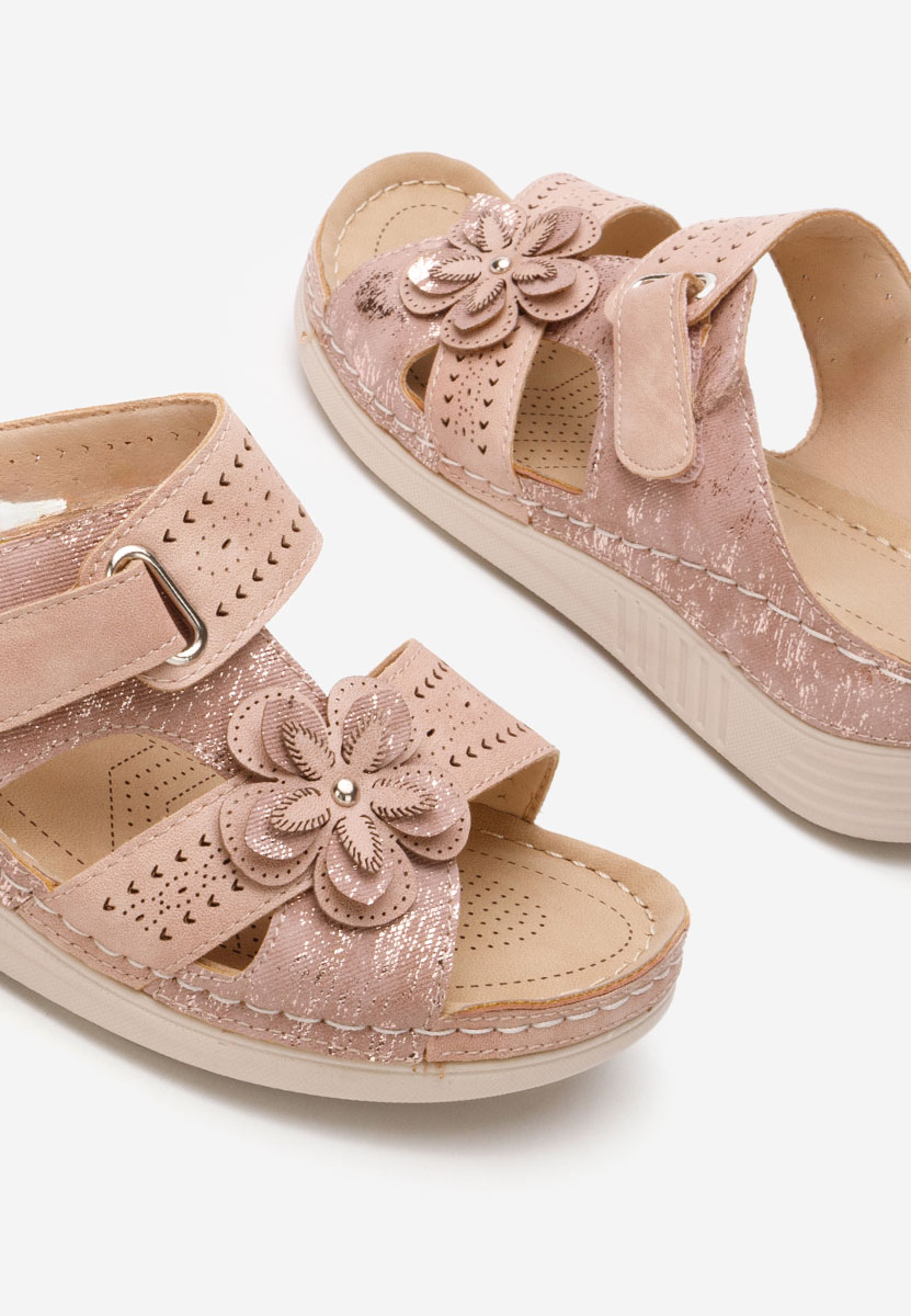 Papuče s platformom Violette ružičasto