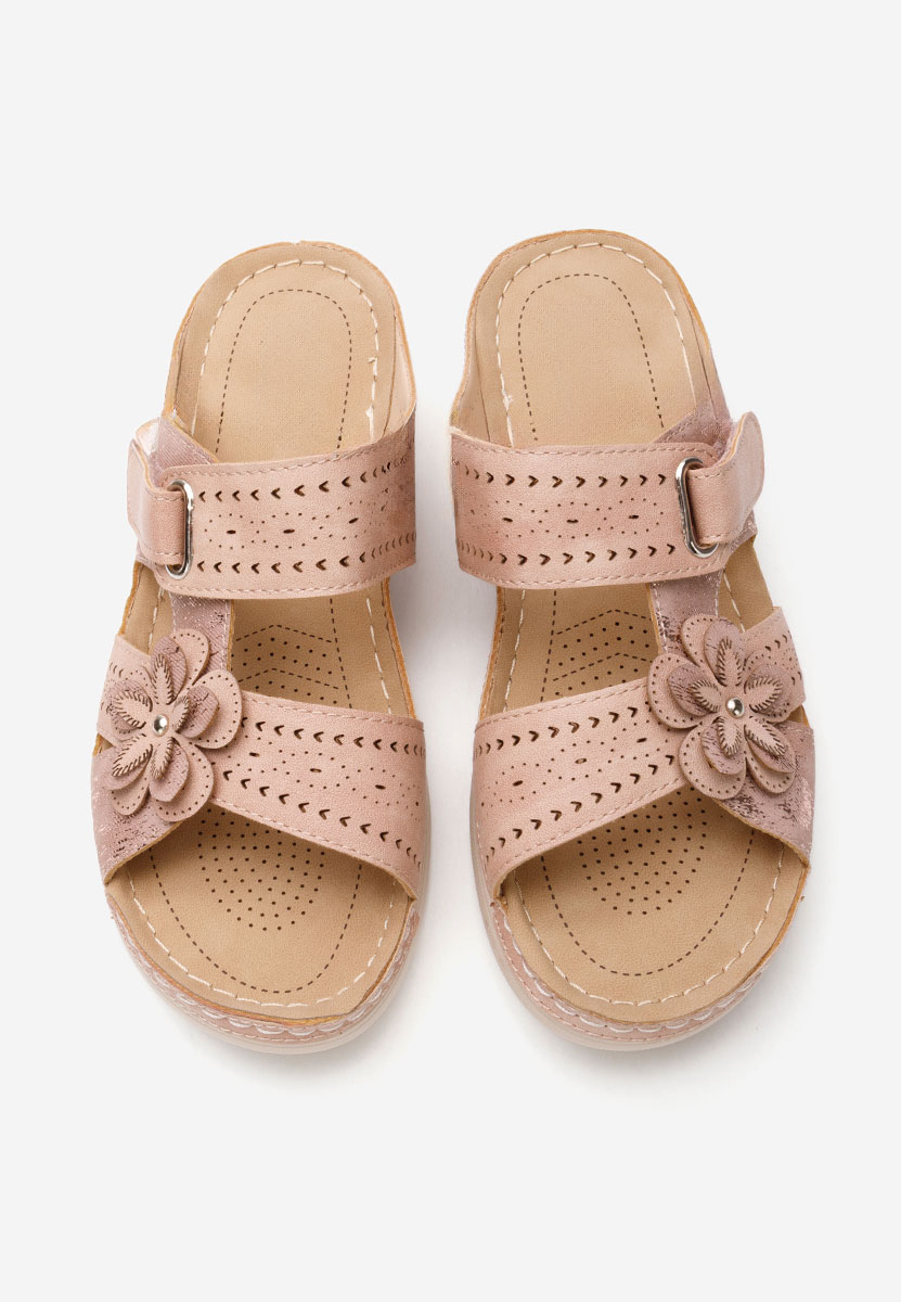 Papuče s platformom Violette ružičasto