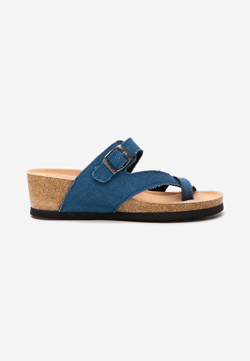 Papuče s platformom Wandana V2 denim