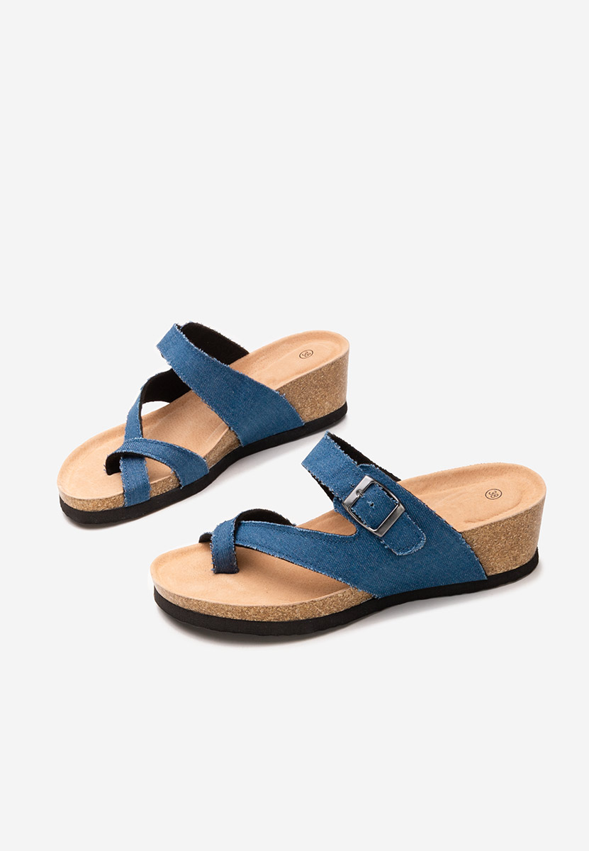 Papuče s platformom Wandana V2 denim