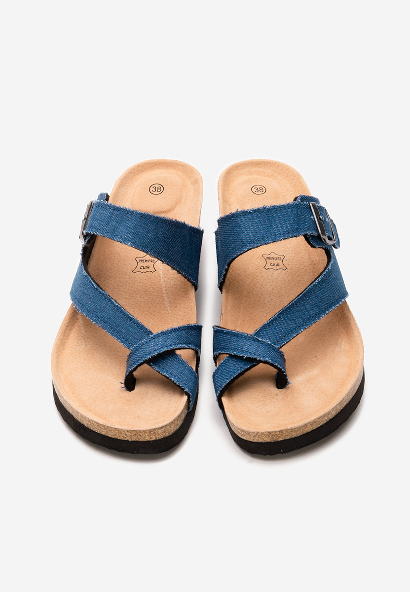 Papuče s platformom Wandana V2 denim